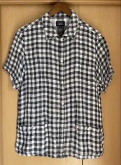 PEARLY GATES メンズ サイズ5 ギンガムチェック ポロシャツ 半袖②