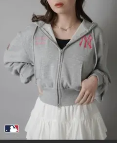 MLB/メジャーリーグベースボールショートジップパーカージップアップパーカー