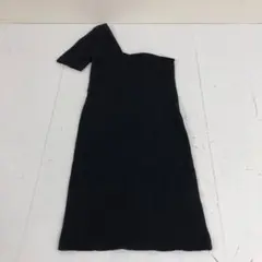 ZARA ザラ　ワンショル　リブニットミニワンピース　Sサイズ　ブラック　黒