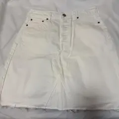 Mila Owen ミラオーウェン 膝上丈 デニム スカート カットオフ M〜L