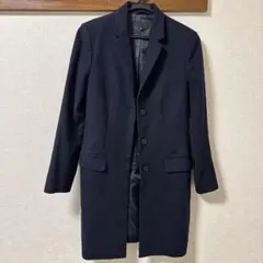 ユニクロ ウィメンズ チェスターコート S 毛90%カシミヤ10% ネイビー