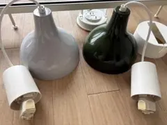 無印良品 ダクトレール＆ ペンダントライト 2灯セット（グリーン・グレー）のサムネイル