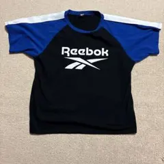 Reebok ラグランTシャツ 150cm ブラック×ブルーのサムネイル