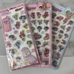 パワーパフガールズ ぷっくりシール 立体シール 3枚セット