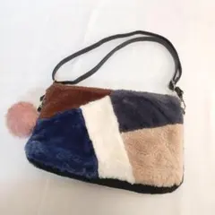 nico and ニコアンド サコッシュ ネイビー×ブラック×ブラウン