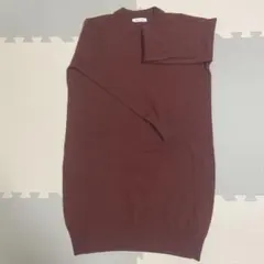 LOWRYSFARM ニットワンピース M ボルドー 膝丈 ワンピース 秋冬