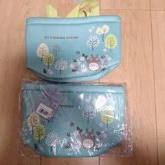 となりのトトロ　ウェット素材ランチバッグ2個
