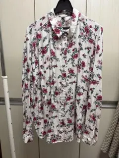 H&M DIVIDED 花柄 長袖シャツ ホワイトのサムネイル