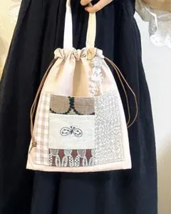 ちょっとそこまで巾着バッグ☆ミナペルホネン トートバッグ choucho