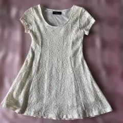 CECIL McBEE レース半袖ワンピース