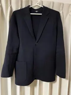 UNIQLO ミラノリブジャケットL69NAVY - メルカリ