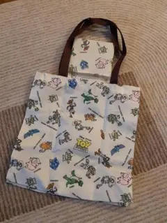 トイ・ストーリー デザイン 折りたたみ式スクエアバッグ