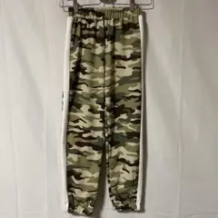 迷彩柄 キッズ ジョガーパンツ 150 サイドライン カモフラ スウェットパンツ