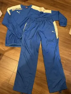 PUMA ピステ・ウィンドブレーカー 青　上下　セット　XO