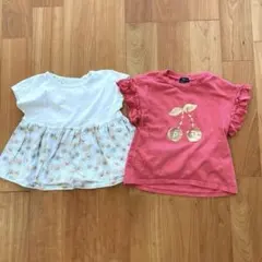 半袖Tシャツ 100 女の子 2枚 プティマイン ポール＆ジョー