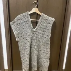 movimoon ニットベスト　ブラウン