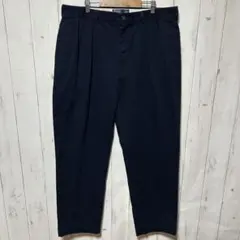 ラルフローレン 90s ツータックチノパンツ アンドリュー 紺 36/29