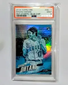大谷翔平 2018 Topps Fire PSA9 Blue Chip