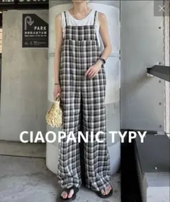 CIAOPANIC TYPY チェック切り替えキャミサロペ　セール　新品