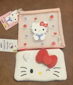 韓国ダイソー　キティ　ポーチ2種　韓国限定　新品　日本未発売