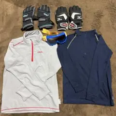 子供用スキーグッズ　インナー2枚　手袋2セット　ゴーグル　靴下2足おまけ