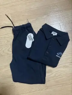 FOUND GOOD 裏毛ポロシャツ&カーブ裏毛パンツ　ネイビーセットアップ