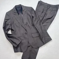 【美品】HILTON REDA パンツスーツ ダークブラウン 13号のサムネイル