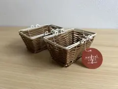 natural craft wire pp basket 2個セット