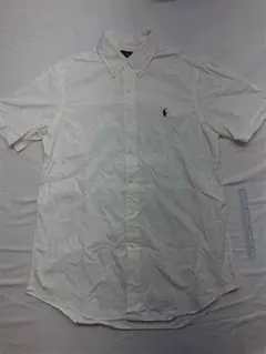 ■ラルフローレン 半袖ボタンダウンシャツ ホワイト系 メンズ M
