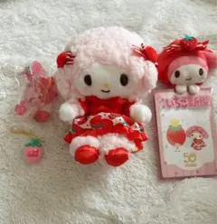 マイスウィートピアノ マイメロ マスコットホルダー（いちご新聞50周年）