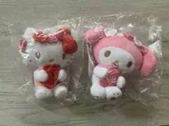 サンリオキャラクターズ　フラワー　ぬいぐるみマスコット　キティ　マイメロ