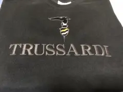 TRUSSARDI スウェット ブラック 刺繍ロゴ　Italy製　トラサルディ