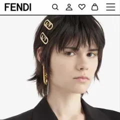 Fendi ゴールド ヘアクリップ