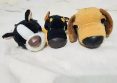 犬 ぬいぐるみ マスコット 3匹セットキーホルダー　フレンチブルドッグ　ダックス