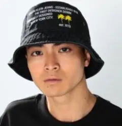 Calvin Klein Jeans バケットハット ブラック　デニム地