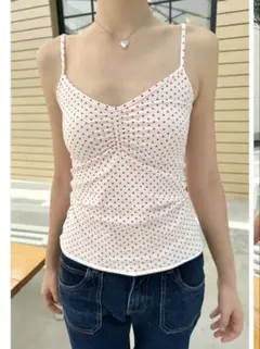 Brandy Melville ARCHIE TANKドット柄キャミソール即完売のサムネイル