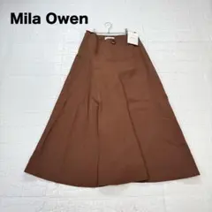 2 新品 未使用 ミラオーウェン アシメ フレア スカート スコッチ釦 1