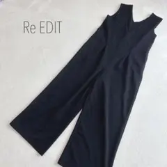 リエディ　オールインワン　サロペット　ブラック　ワイドパンツ　【訳あり】