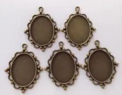 40mm×30mm用のカボション・カメオセッティング 金古美カラーBセット