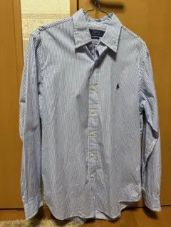Polo Ralph Lauren 長袖シャツ 青白ストライプ