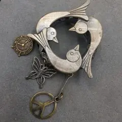 SUSAN L RICHARDSON ブローチ 蝶 鳥 時計 ピースマーク