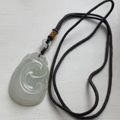 翡翠　如意　ネックレス　ミャンマー産翡翠　氷種翡翠　翡翠A貨　本翡翠　ヒスイ