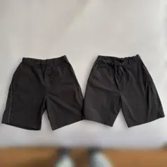 UNIQLO黒 ハーフパンツ 2点セット140センチ