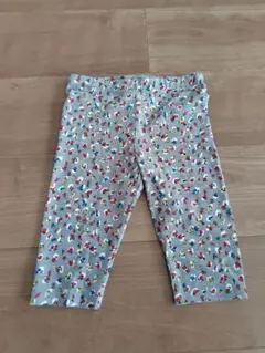 hakka kids 花柄グレー 110cm ハーフパンツ