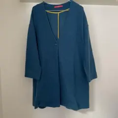 レディースボタン付き長袖カーディガン