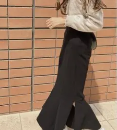 JAUIR スリットマーメイドロングスカート 秋冬もっちり素材