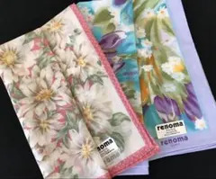 ハンカチ2枚セット売り　renoma レノマ　ブランド　未使用品