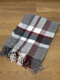【無印良品】ひざ掛けにもなる大判ストール（チェック） モカブラウンチェック