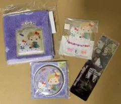 新品　進撃の巨人×サンリオ　エルヴィン　バースデー　缶バッジ　アクスタ　タオル