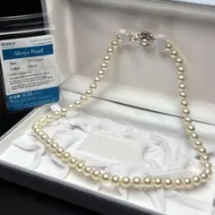 鑑別書付 アコヤ真珠ネックレス 照り強 7.0〜7.5mm 33.4g冠婚葬祭
